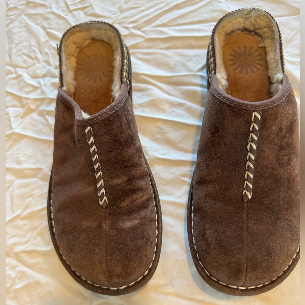 Ugg Brown Suede Clogs